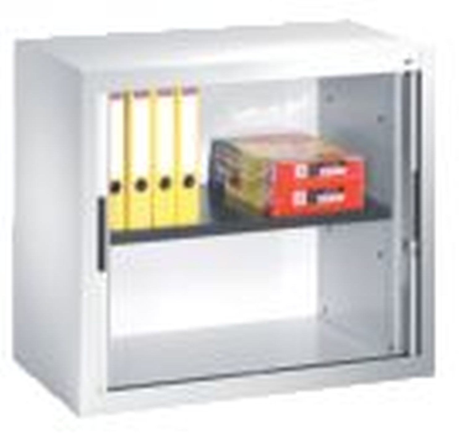 Stahl-Rollladenschrank OMNISPACE - mit Abdeckplatte und 1 Fachboden, hellgrau Stahl-Rollladenschrank OMNISPACE - mit Abdeckplatte und 1 Fachboden, hellgrau