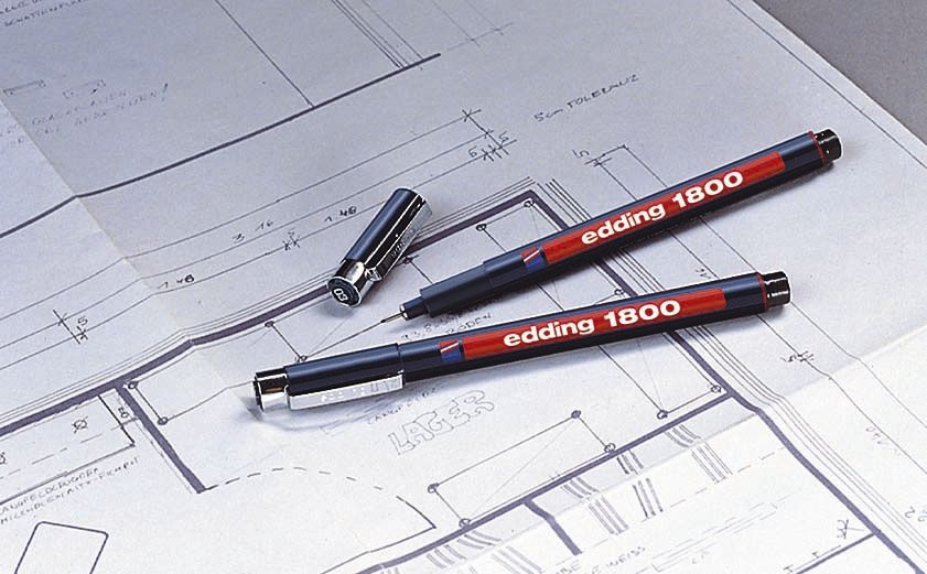 1800 Faserzeichner profipen - 0,25 mm, blau