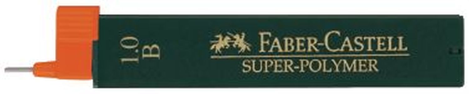 Feinmine SUPER POLYMER - 0,9/1 mm, B, tiefschwarz, 12 Minen Feinmine SUPER POLYMER - 0,9/1 mm, B, tiefschwarz, 12 Minen