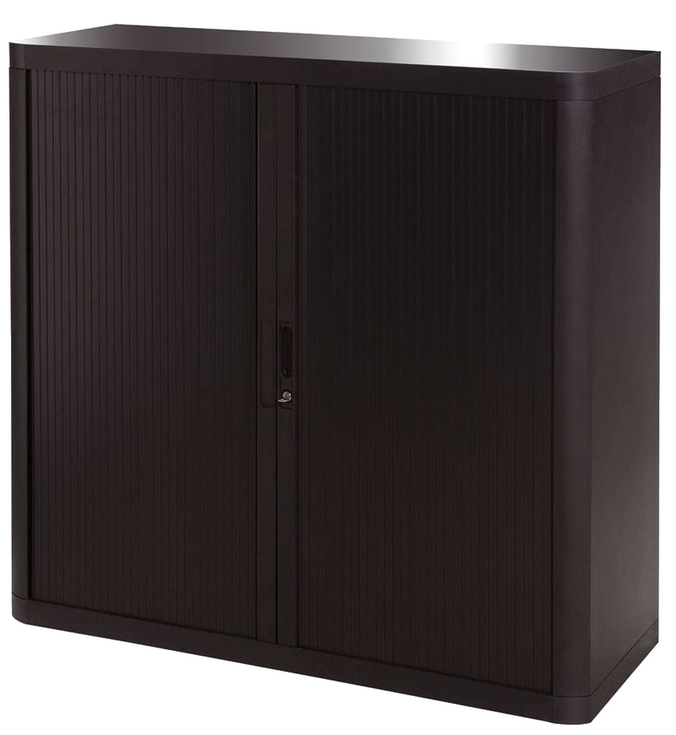 Rollladenschrank easyOffice 1-Meter Schrank, inklusive 2 Fachböden schwarz