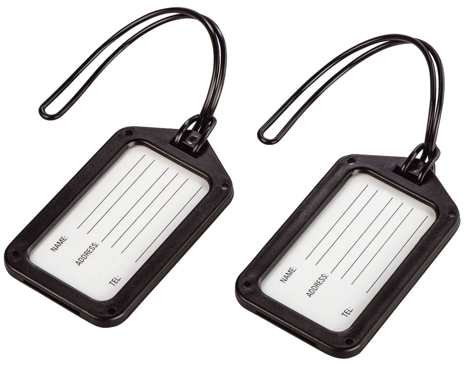 Reisezubehör - Gepäckanhänger 2er-Set, schwarz Reisezubehör - Gepäckanhänger 2er-Set, schwarz
