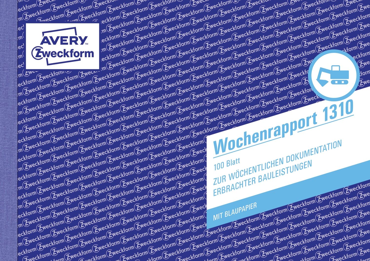 1310 Wochenrapport, DIN A5 quer, vorgelocht, 100 Blatt, weiß 1310 Wochenrapport, DIN A5 quer, vorgelocht, 100 Blatt, weiß