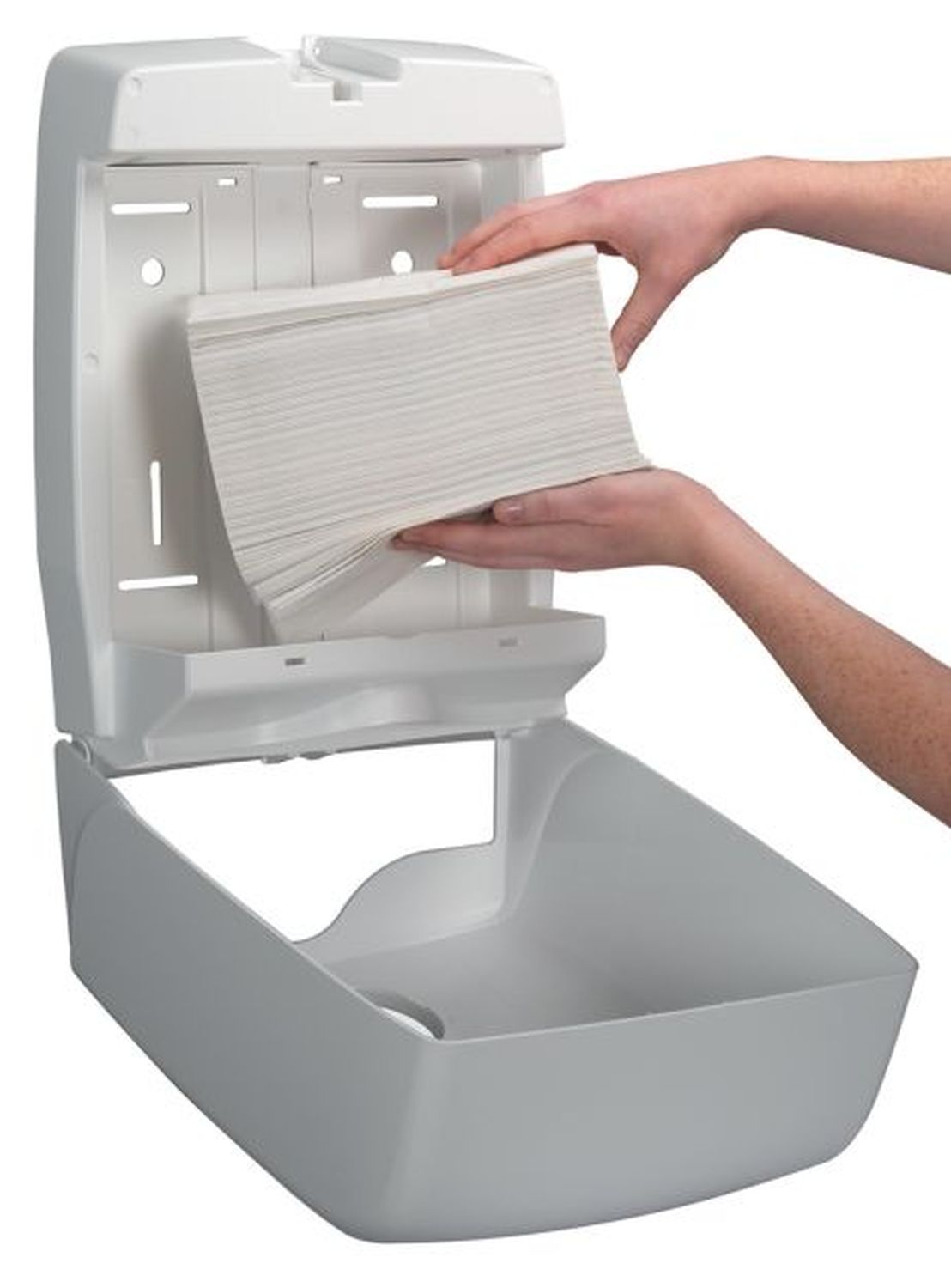Falthandtuch - 1-lagig, weiß, 20 x 21 cm, 5.100 Tücher Falthandtuch - 1-lagig, weiß, 20 x 21 cm, 5.100 Tücher