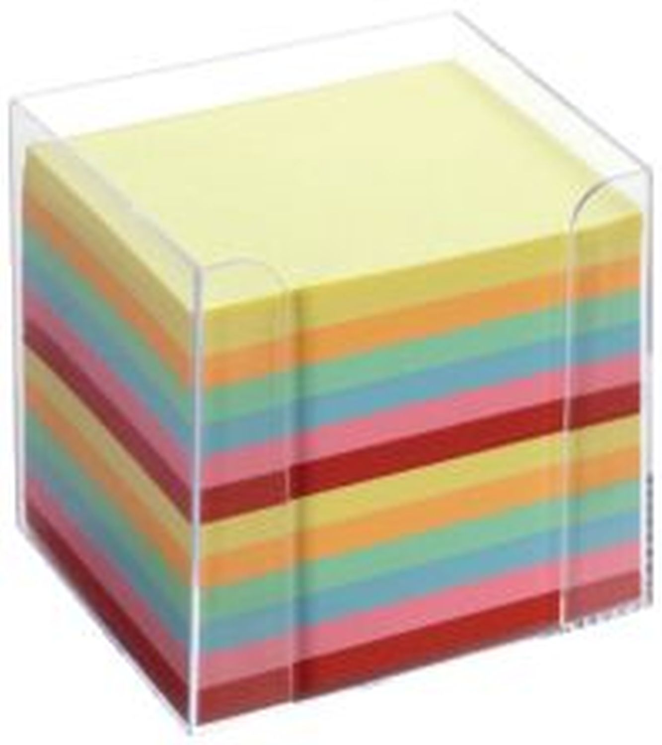 Notizboxen - glasklar, ca. 700 Blatt - bunt (sortiert), lose Notizboxen - glasklar, ca. 700 Blatt - bunt (sortiert), lose