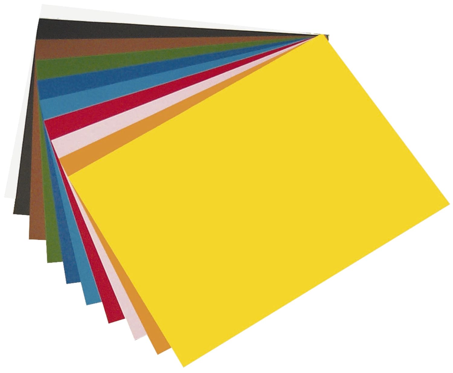 Tonpapier - 50 x 70 cm, 10 Farben sortiert Tonpapier - 50 x 70 cm, 10 Farben sortiert