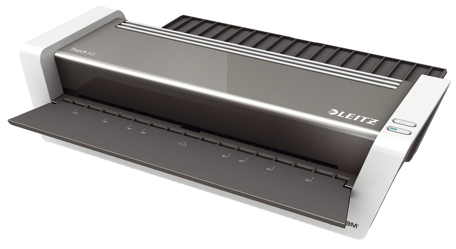 Laminiergerät Leitz iLAM Touch Turbo 7474-40-00, DIN A3, 1000 mm/Min., Folien bis 250 mym, weiß/anthrazit Laminiergerät Leitz iLAM Touch Turbo 7474-40-00, DIN A3, 1000 mm/Min., Folien bis 250 mym, weiß/anthrazit