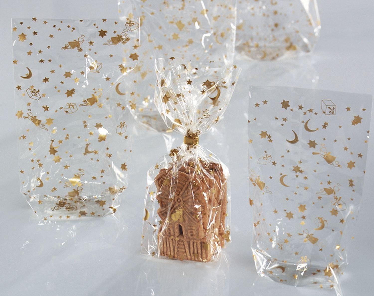 Zellglasbeutel mit Weihnachtsdruck - 9,5 x 16 cm Zellglasbeutel mit Weihnachtsdruck - 9,5 x 16 cm