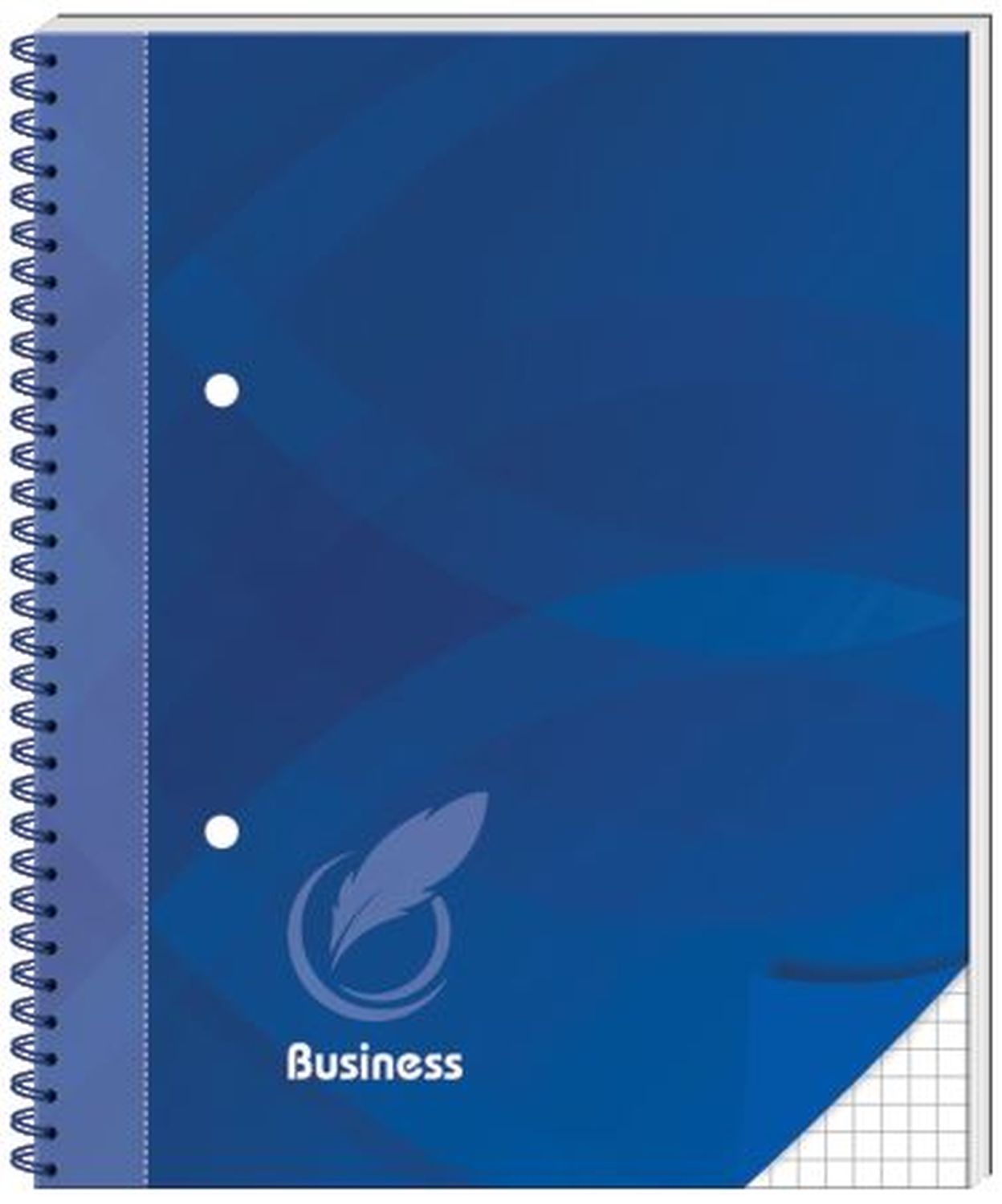 Spiralnotizbuch Business - A5, Hardcover, 96 Blatt, blau