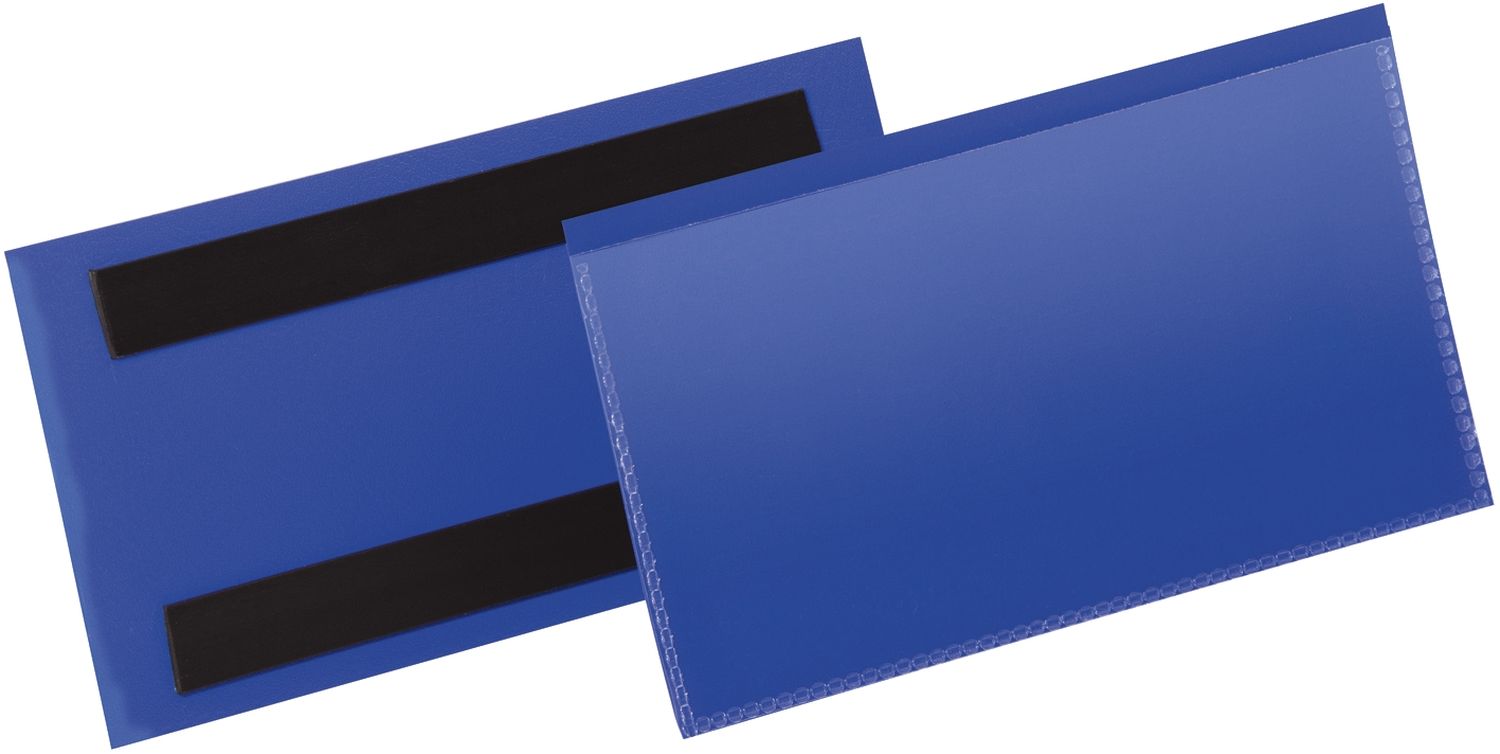 Kennzeichnungstasche - magnetisch, 150 x 67 mm, PP, dokumentenecht, dunkelblau, 50 Stück Kennzeichnungstasche - magnetisch, 150 x 67 mm, PP, dokumentenecht, dunkelblau, 50 Stück