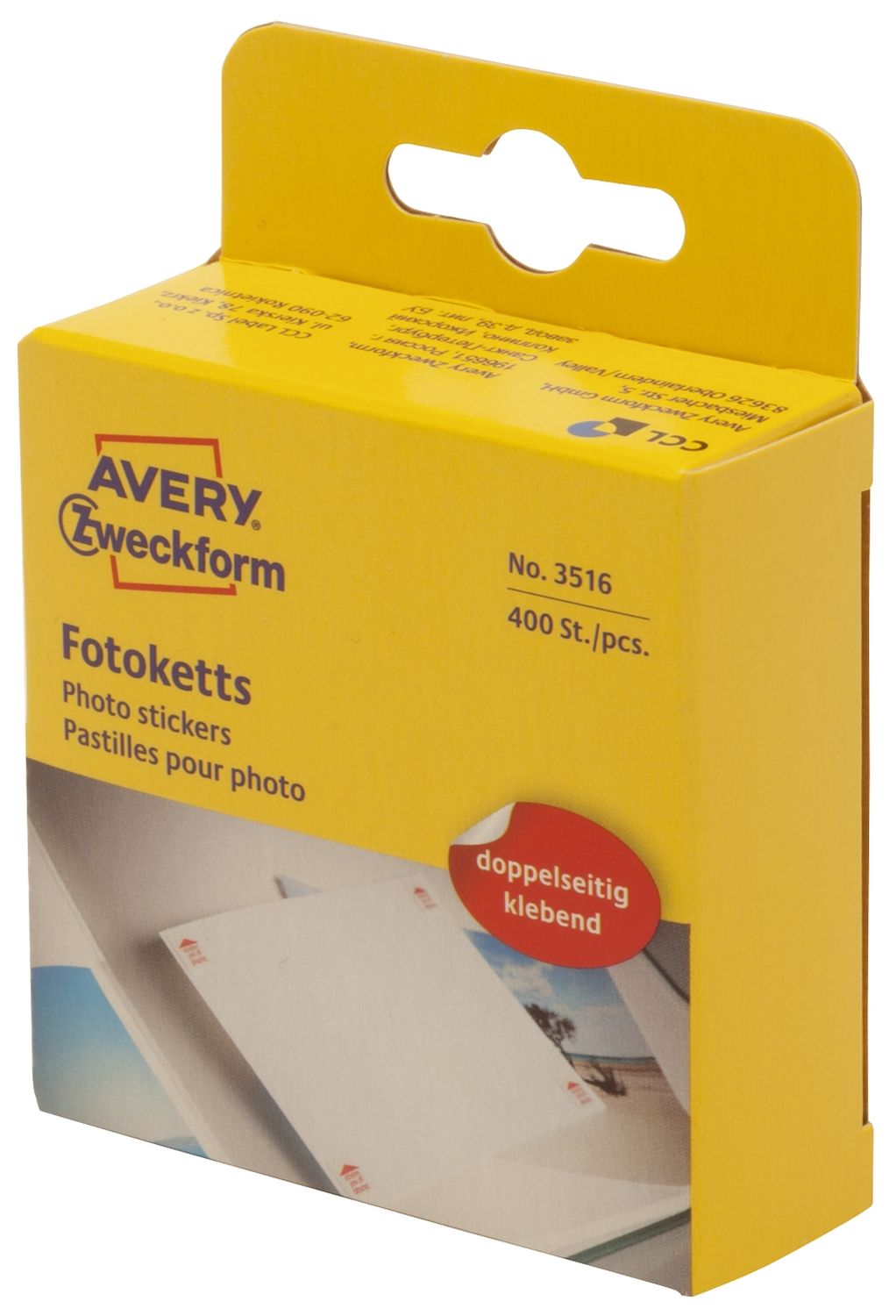 3516 Home Fotoketts - 12 x 12 mm, permanent, Spender 1 Rolle mit 400 Etiketten