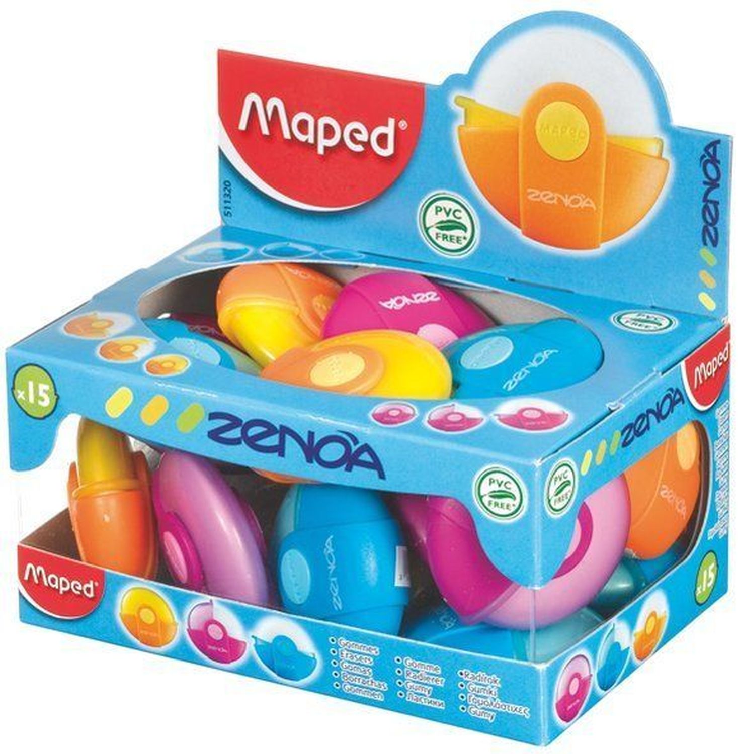 Radierer Zenoa - Plastik, 70 x 23 mm (Ø x H) Radierer Zenoa - Plastik, 70 x 23 mm (Ø x H)