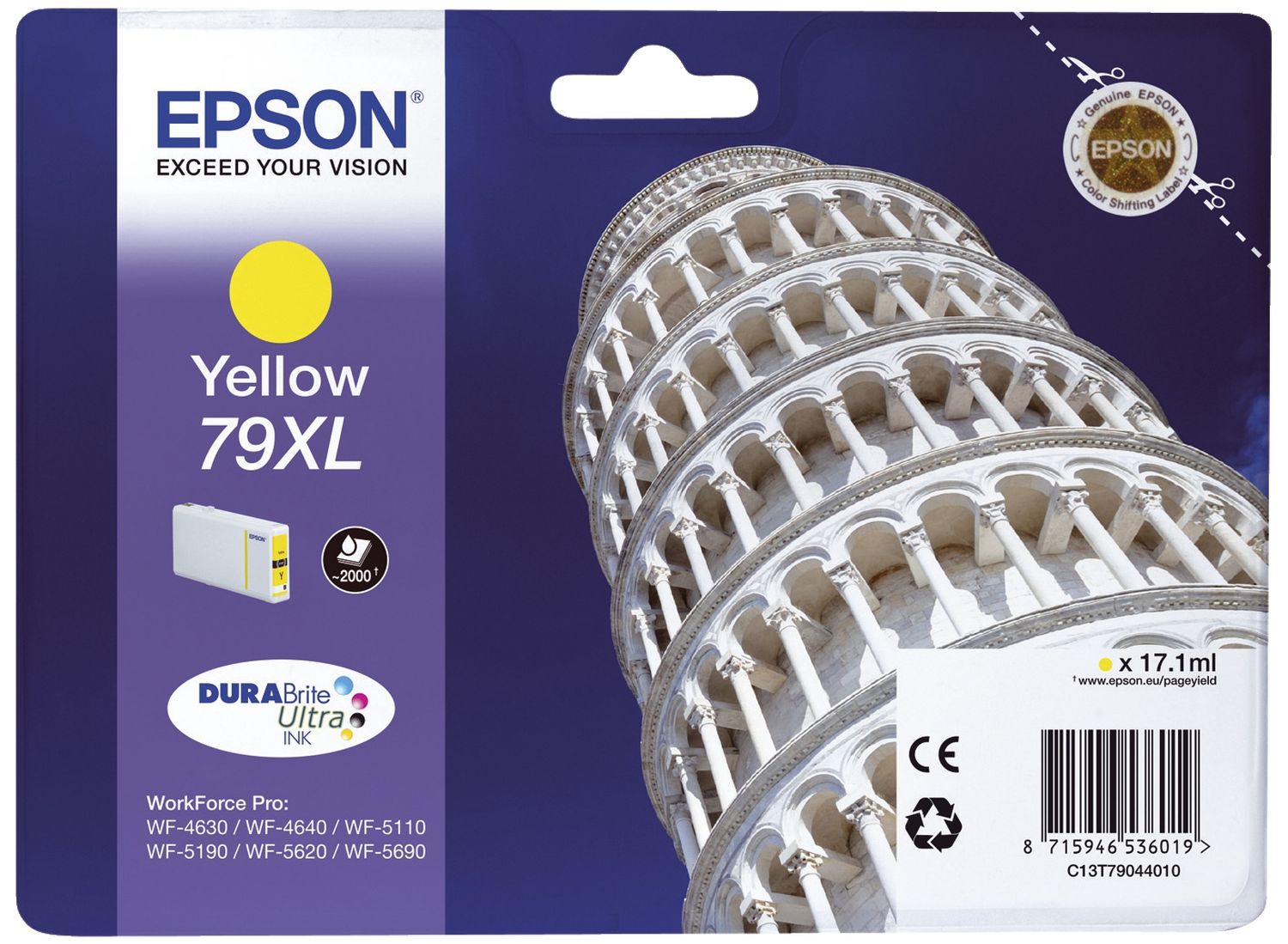 Original Epson Tintenpatrone gelb High-Capacity (C13T79044010,T790440,79XL,T7904,T79044010)