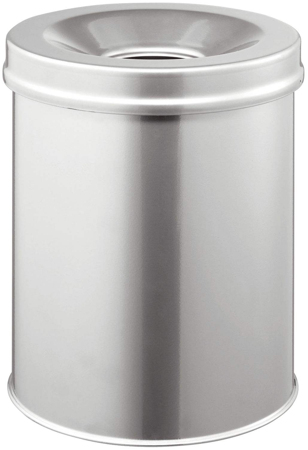 Papierkorb Safe rund 15 Liter, metallic silber