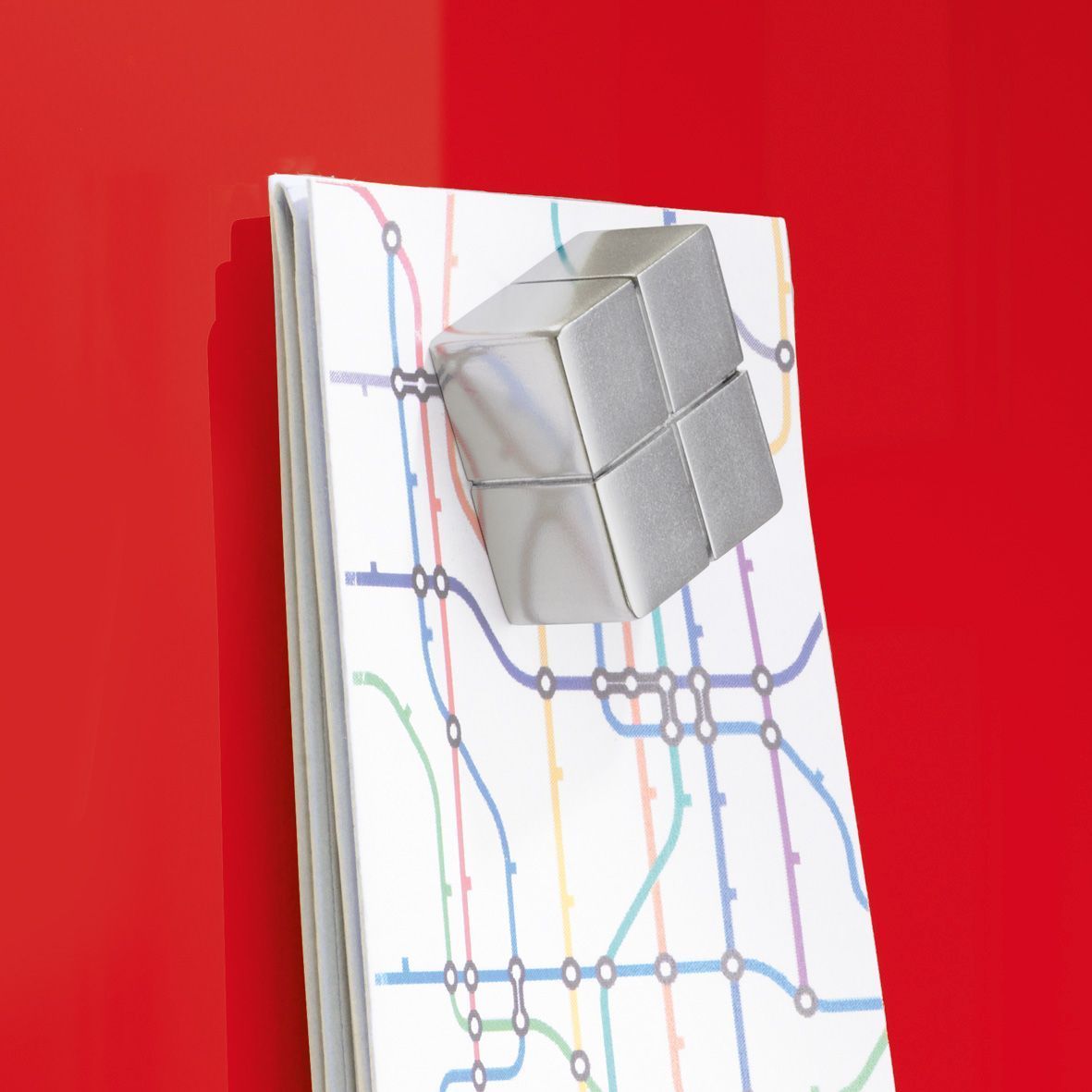 Glas-Magnetboard Artverum - rot, 91 x 46 cm Glas-Magnetboard Artverum - rot, 91 x 46 cm