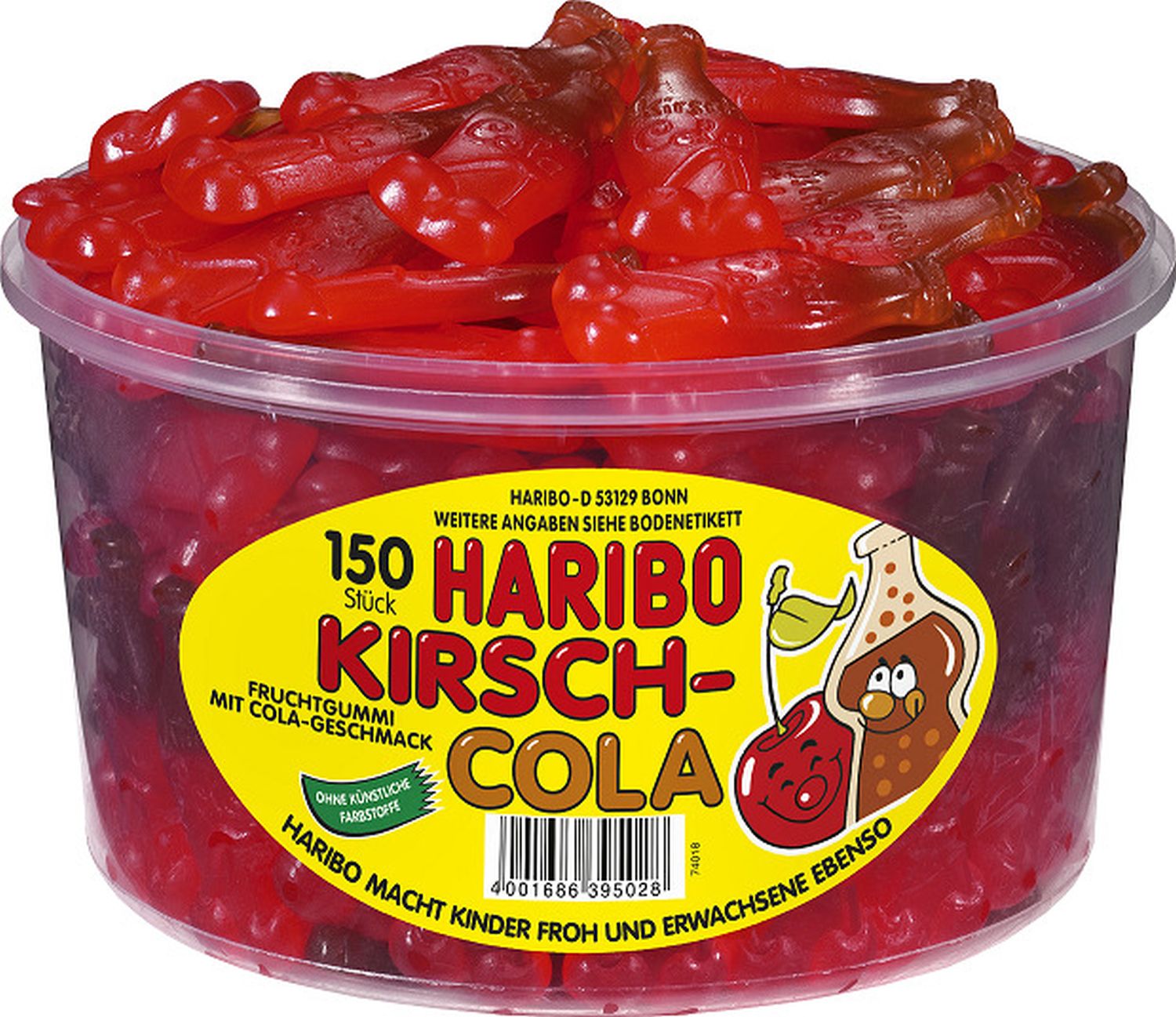 Fruchtgummi Kirsch-Cola - 150 Stück Dose Fruchtgummi Kirsch-Cola - 150 Stück Dose