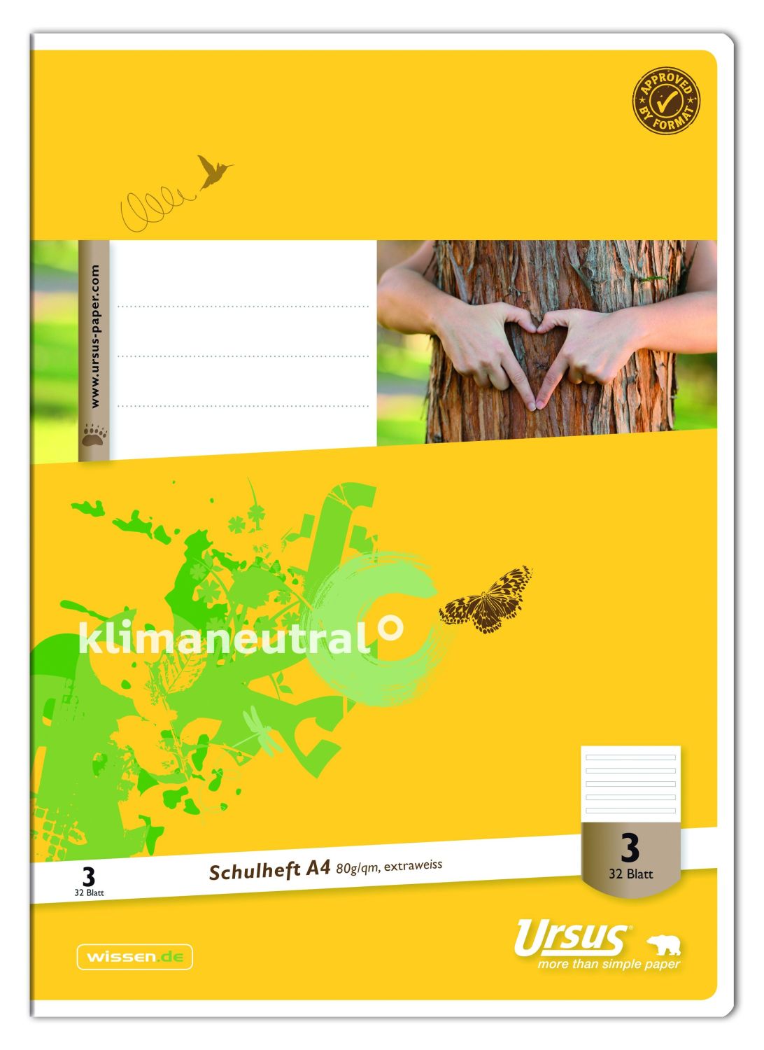 Heft LIN3 - A4 32 Blatt 80g/qm 9mm liniert Heft LIN3 - A4 32 Blatt 80g/qm 9mm liniert