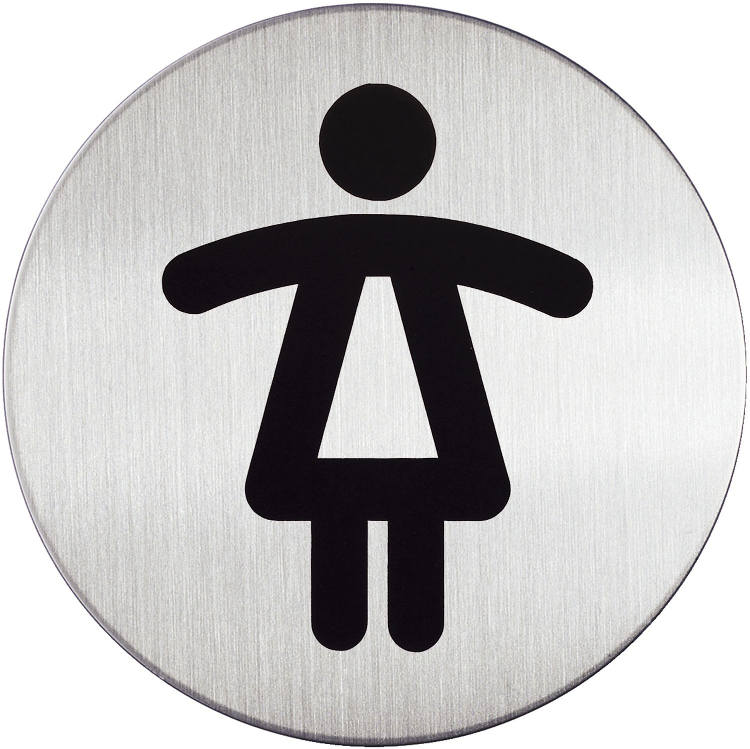 PICTO WC Damen, 83 mm Durchmesser, metallic silber PICTO WC Damen, 83 mm Durchmesser, metallic silber