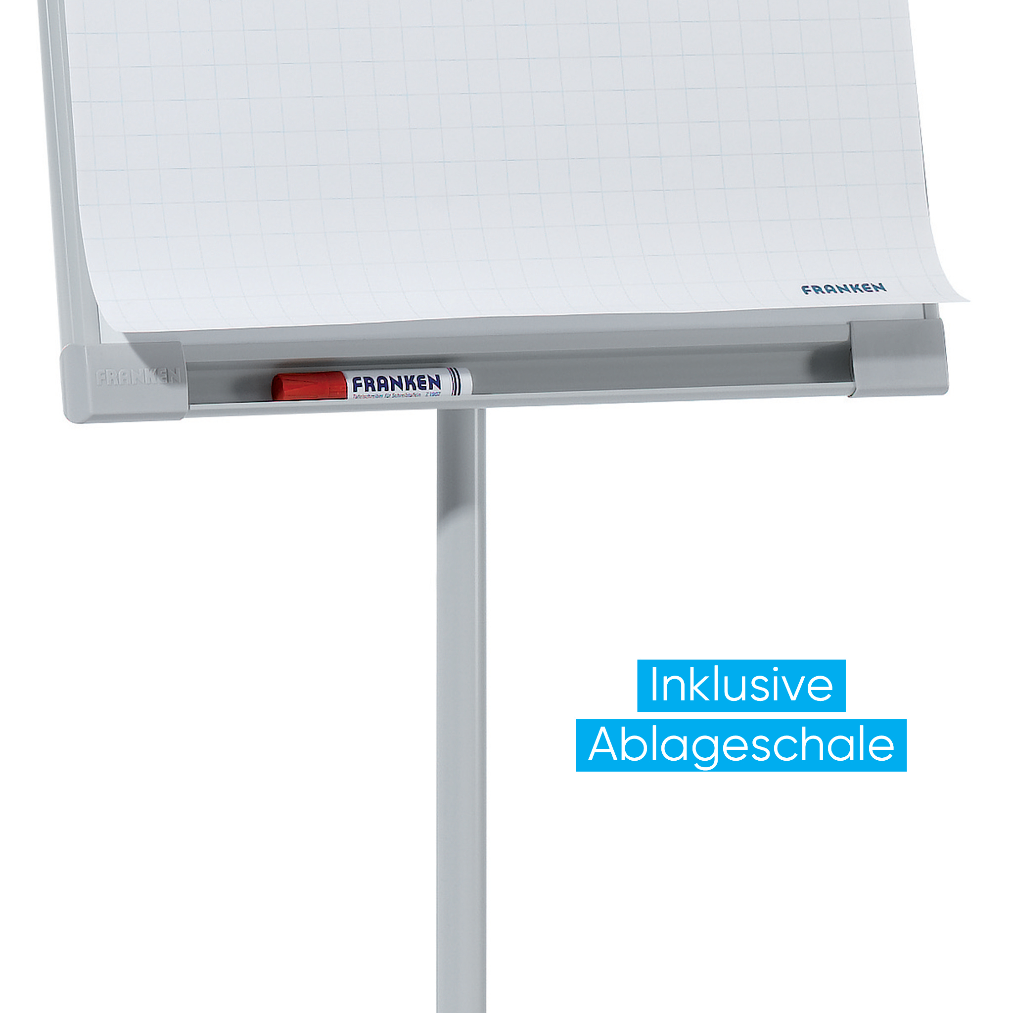 Flipchart Franken Mobil PRO FC41, Sternfuß mit Rollen, 67 x 95 cm