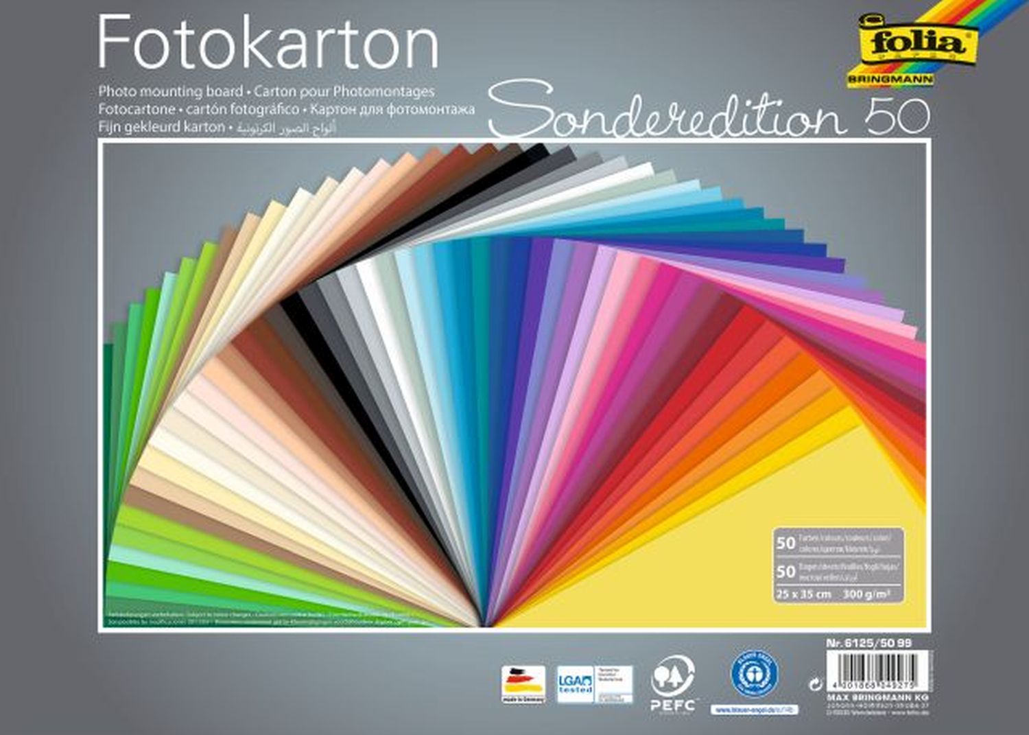 Fotokarton - 25 x 35 cm, 50 Bogen, sortiert Fotokarton - 25 x 35 cm, 50 Bogen, sortiert