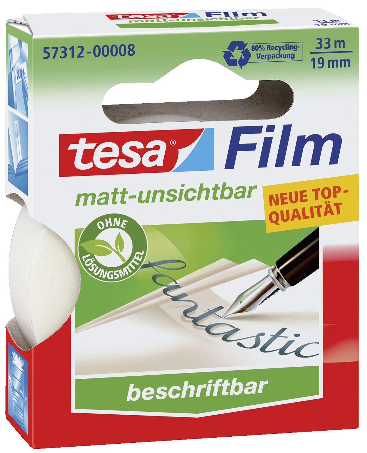 Klebefilm matt-unsichtbar - beschriftbar, 19 mm x 33 m Klebefilm matt-unsichtbar - beschriftbar, 19 mm x 33 m