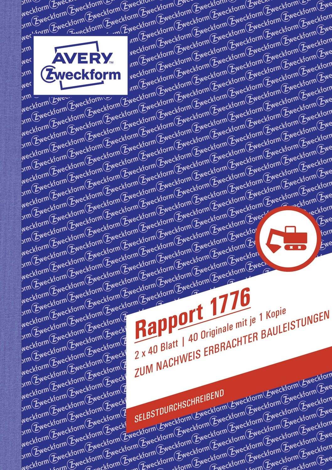 1776 Rapport, DIN A5, selbstdurchschreibend, 2 x 40 Blatt, weiß, gelb 1776 Rapport, DIN A5, selbstdurchschreibend, 2 x 40 Blatt, weiß, gelb