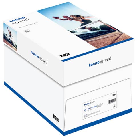 Kopierpapier tecno® speed 2100011521, DIN A4, 80 g/qm, weiß, 100.000 Blatt Palette