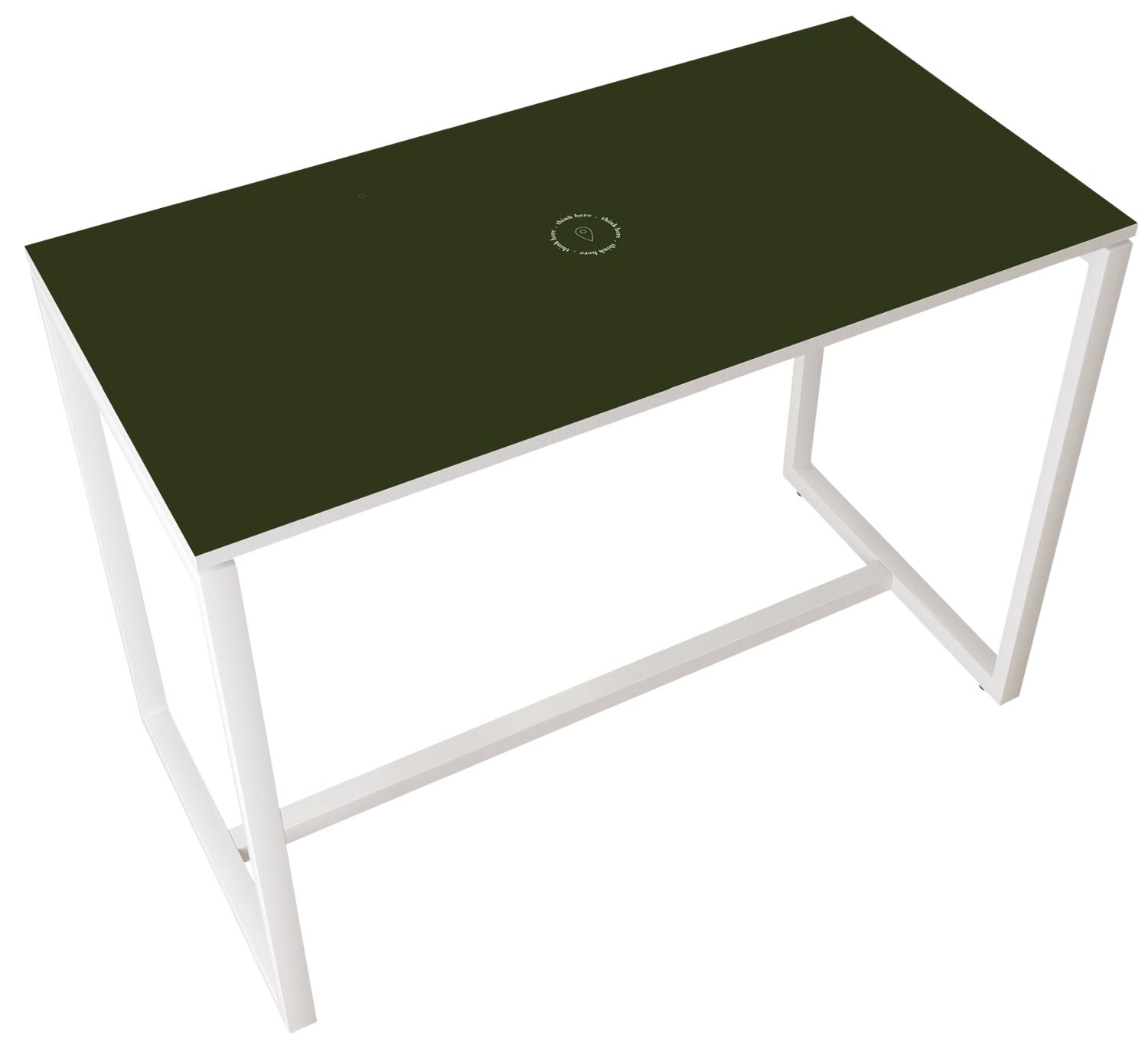 Stehtisch EasyDesk - 150 x 110 x 75 cm, weiß/grün