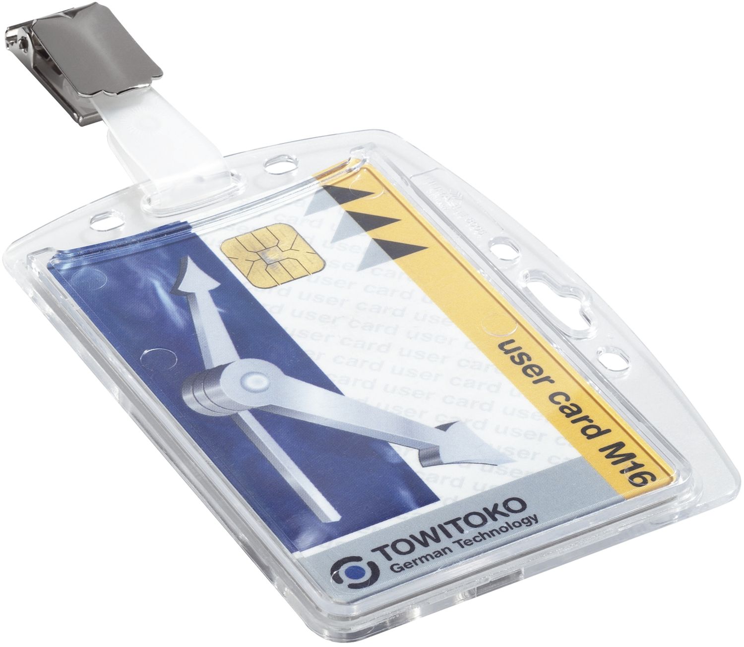 Ausweishülle mit Security Clip - Kunststoff, 85 x 54 mm, 25 Stück Ausweishülle mit Security Clip - Kunststoff, 85 x 54 mm, 25 Stück