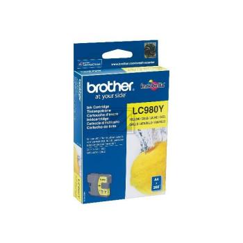 Original Tinte brother LC-980Y, ca. 260 Seiten, yellow