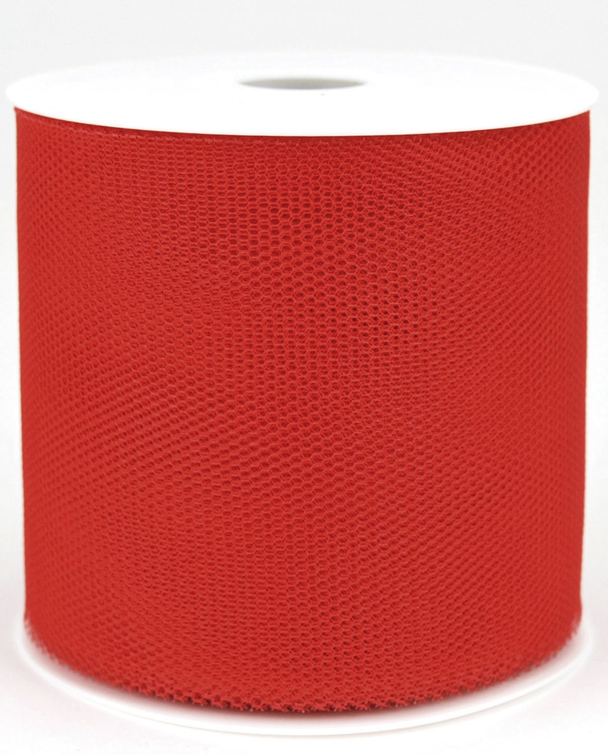 Zierband Tüll - 100 mm x 50 m, rot