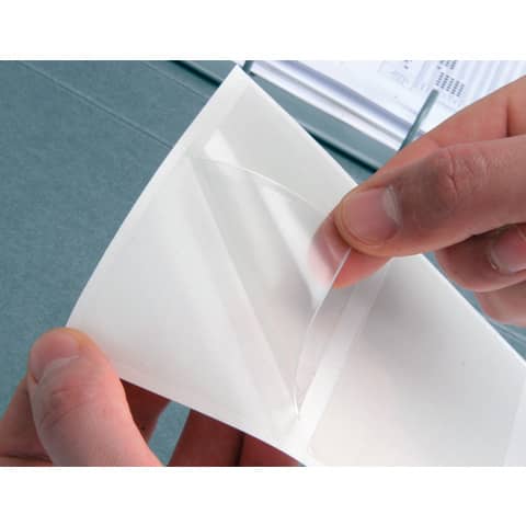 Dreiecktaschen Q-Connect KF27037, 150 x 150 mm, selbstklebend, transparent, 100 Stück