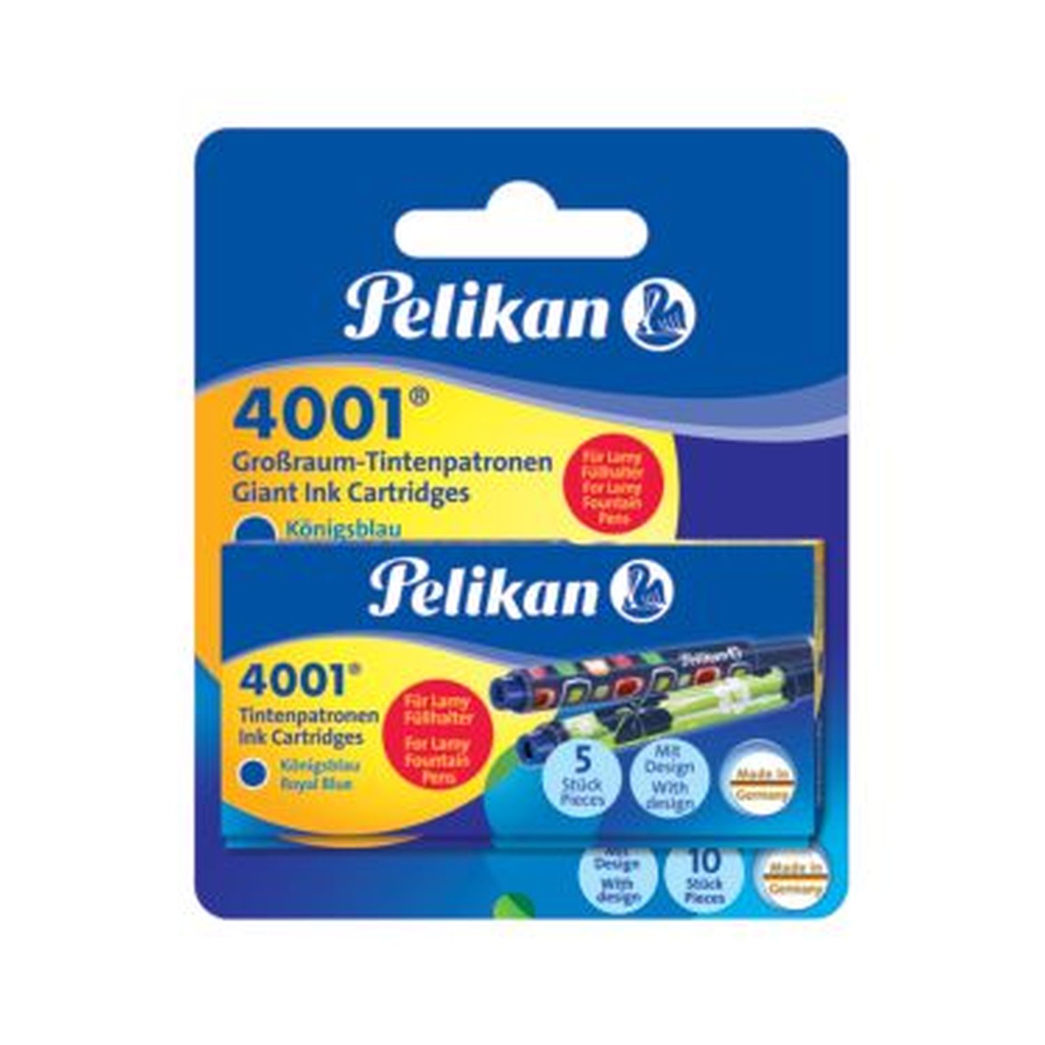 Tintenpatrone 4001® für Lamy-Füllhalter - königsblau, 2 x 5 Stück, Blister Tintenpatrone 4001® für Lamy-Füllhalter - königsblau, 2 x 5 Stück, Blister