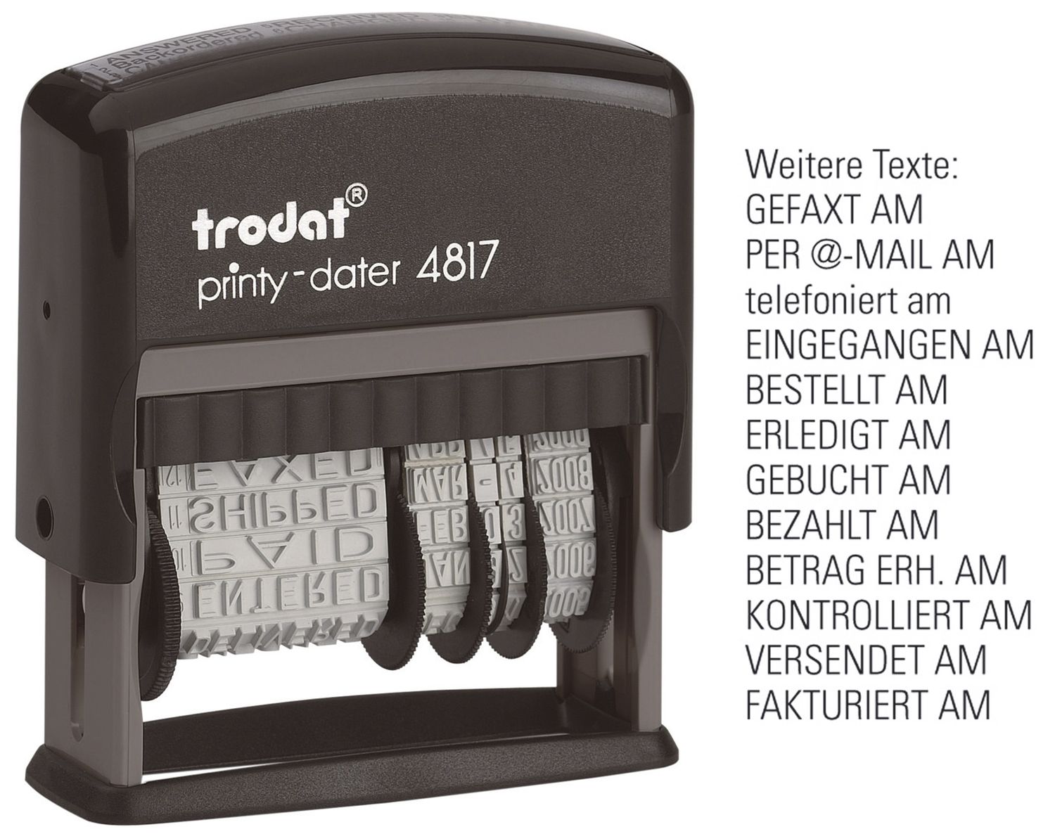 Stempel Printy 4817 - Wortband mit Datum Stempel Printy 4817 - Wortband mit Datum