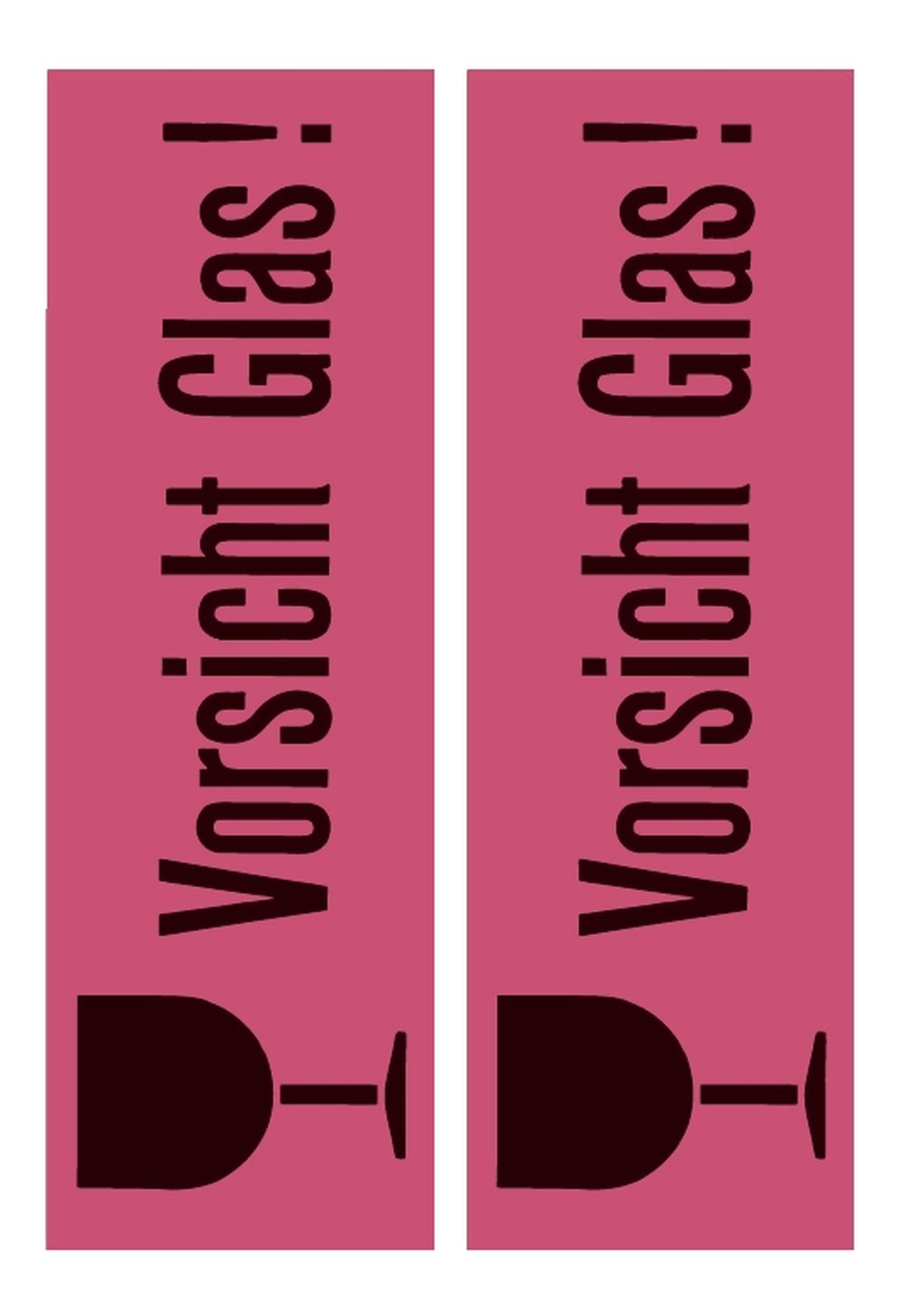 5739 Hinweisetiketten Vorsicht Glas - 39x118 mm 5739 Hinweisetiketten Vorsicht Glas - 39x118 mm