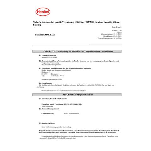 Spülmaschinensalz Somat 5 in 1 Spezial-Salz 8370154, 1,2 kg