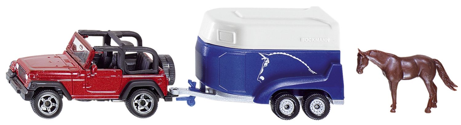 Jeep mit Pferdeanhänger, Nr. 1651, 1:55 Jeep mit Pferdeanhänger, Nr. 1651, 1:55