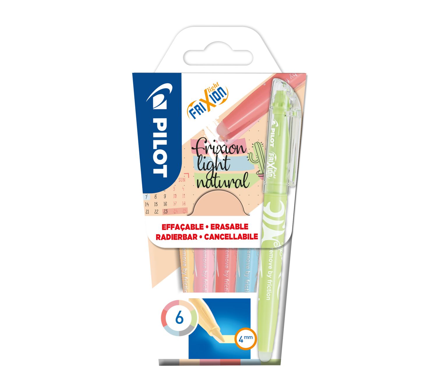 Textmarker FriXion Light Natural - M, 6er Etui Textmarker FriXion Light Natural - M, 6er Etui