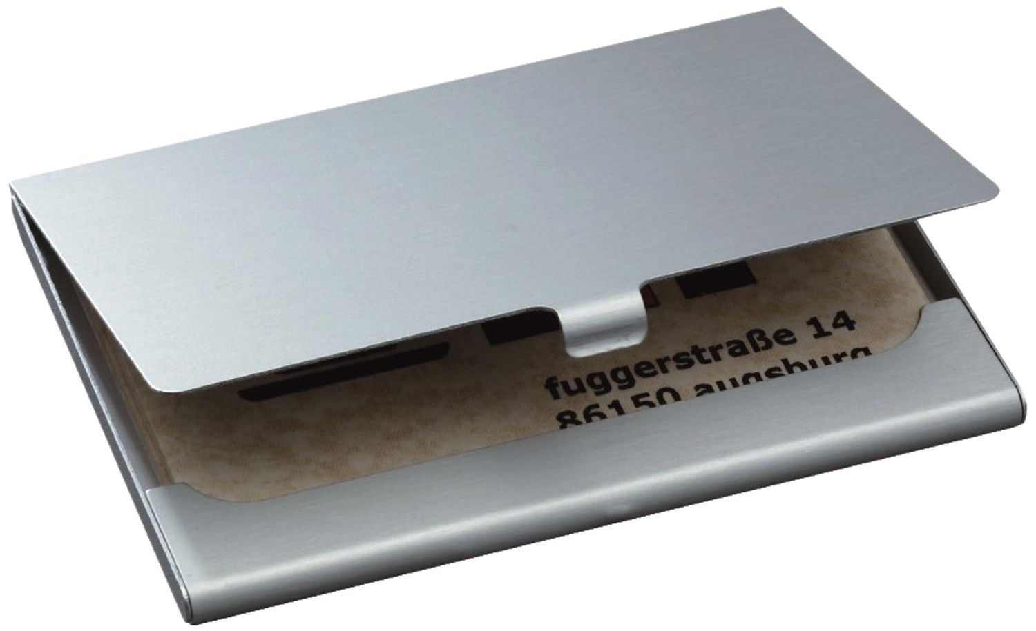Visitenkarten-Etui - 92 x 63 x 5 mm, silber, matt Visitenkarten-Etui - 92 x 63 x 5 mm, silber, matt
