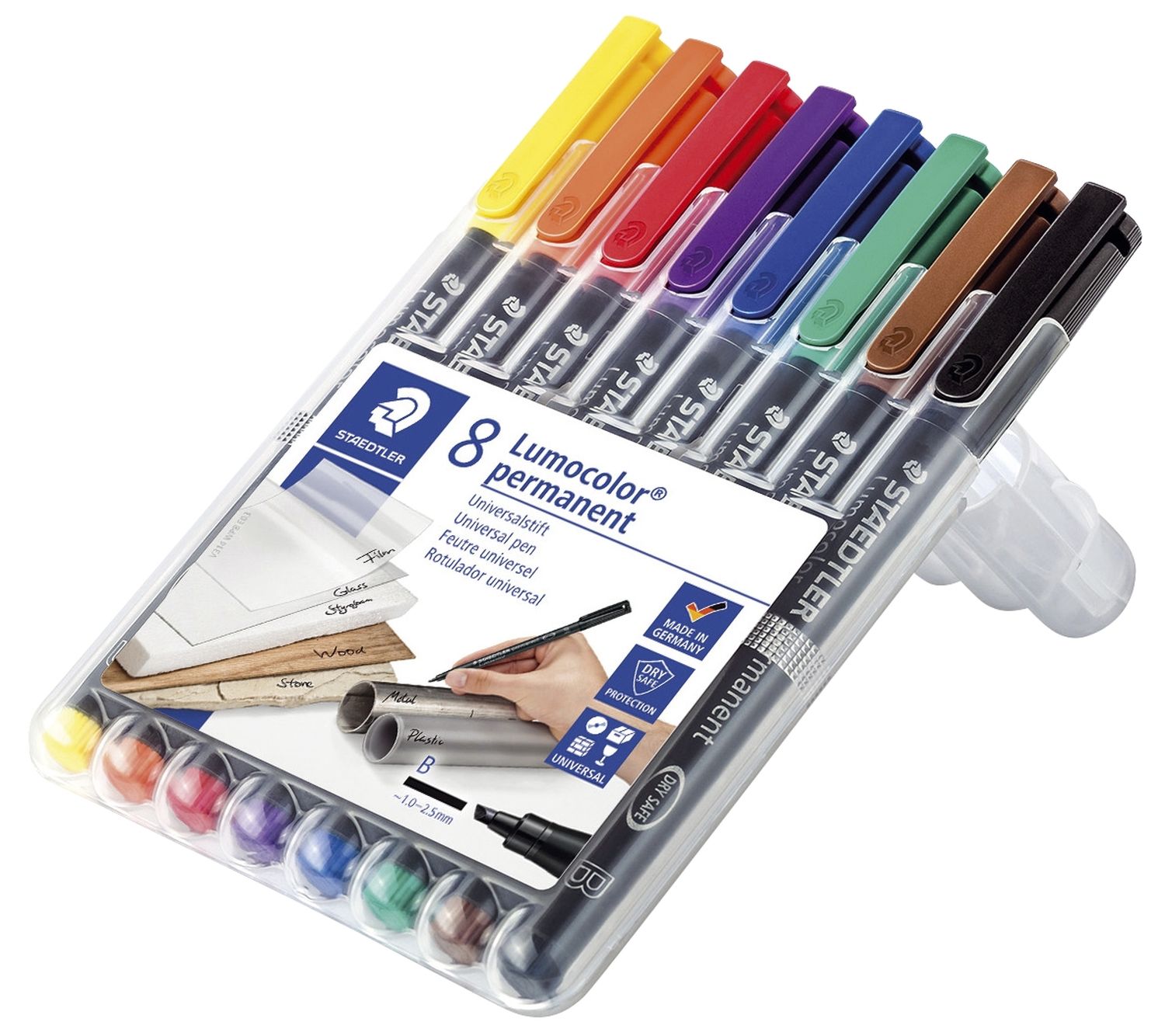 Feinschreiber Universalstift Lumocolor® - permanent, B, 8 Farben Feinschreiber Universalstift Lumocolor® - permanent, B, 8 Farben