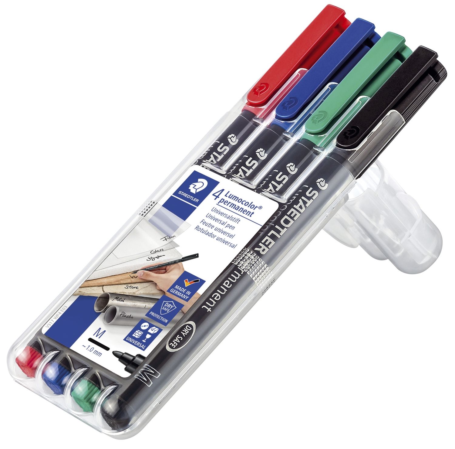 Feinschreiber Universalstift Lumocolor® - permanent, M, 4 Farben