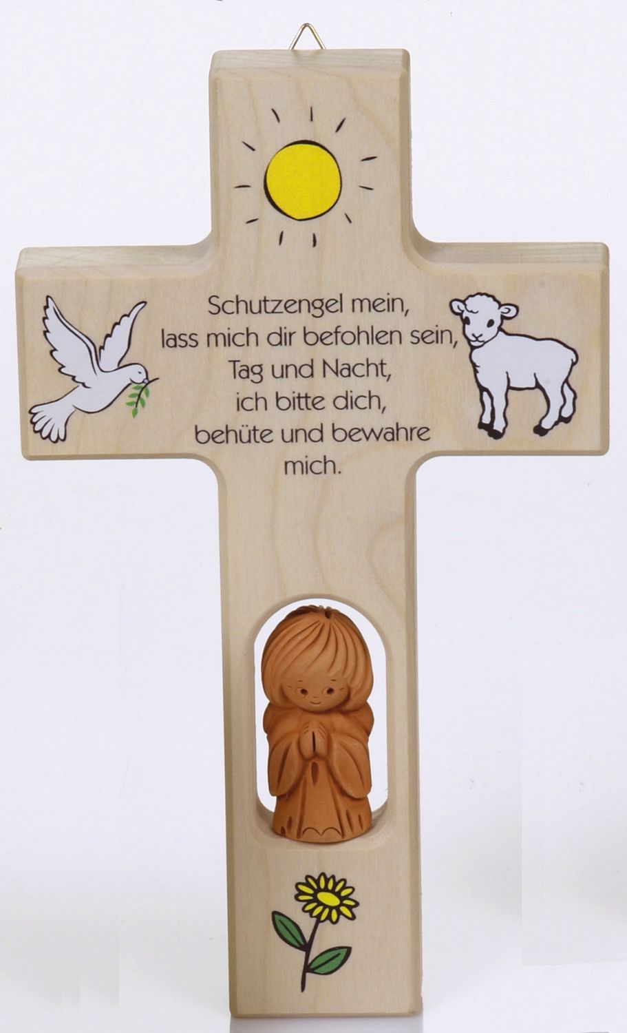 Kinderkreuz  "Schutzeingel mein" - Holz, 20 cm