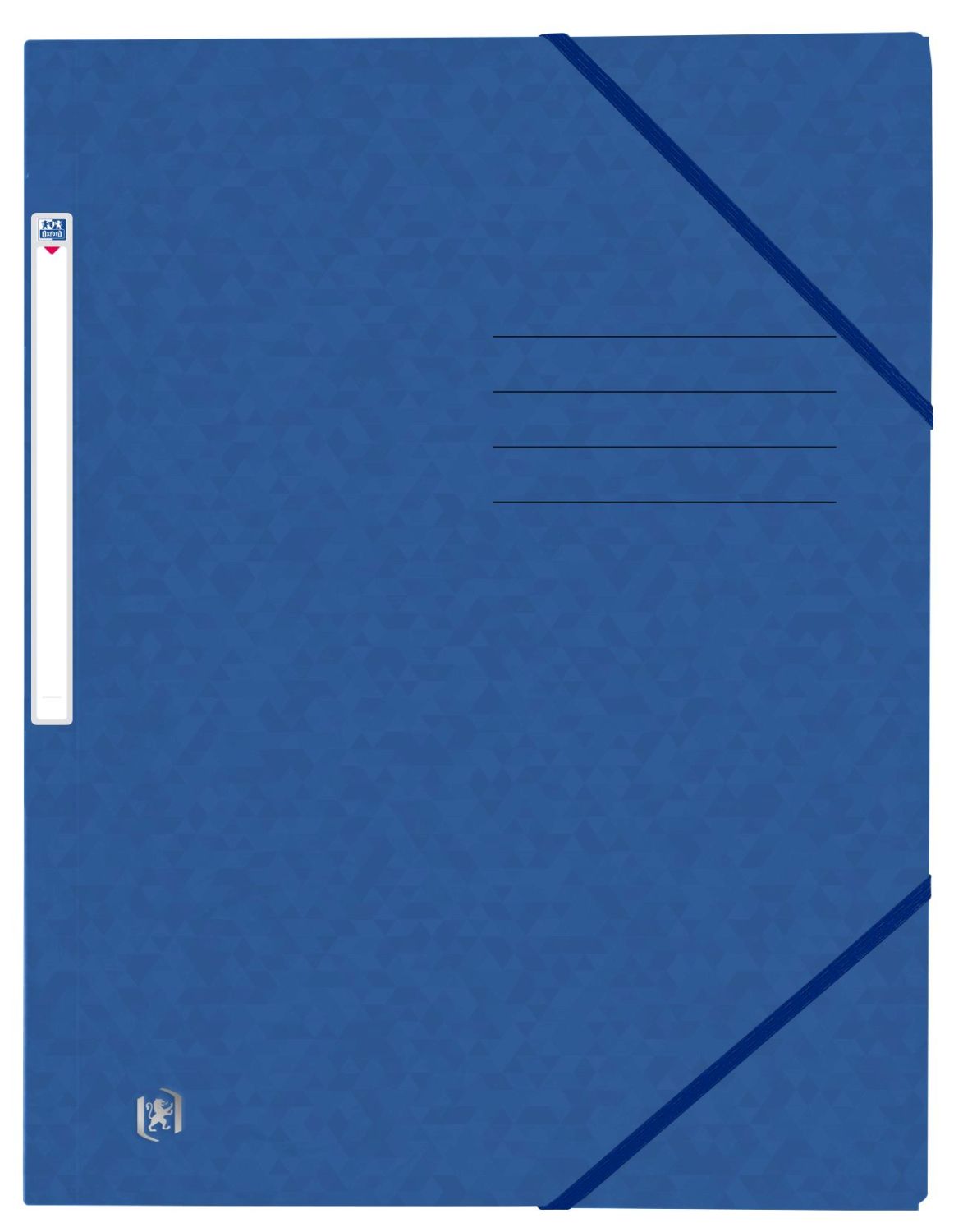 Eckspannmappe TOP FILE+, A4, aus 390 g/m² Karton, mit aufgedrucktem Beschriftungsfeld und aufgeklebtem Rückenschild, flache Eckspannergummis zu schließen von hinten nach vorne, 3 Einschlagklappen, blau Eckspannmappe TOP FILE+, A4, aus 390 g/m² Karton, mit aufgedrucktem Beschriftungsfeld und aufgeklebtem Rückenschild, flache Eckspannergummis zu schließen von hinten nach vorne, 3 Einschlagklappen, blau