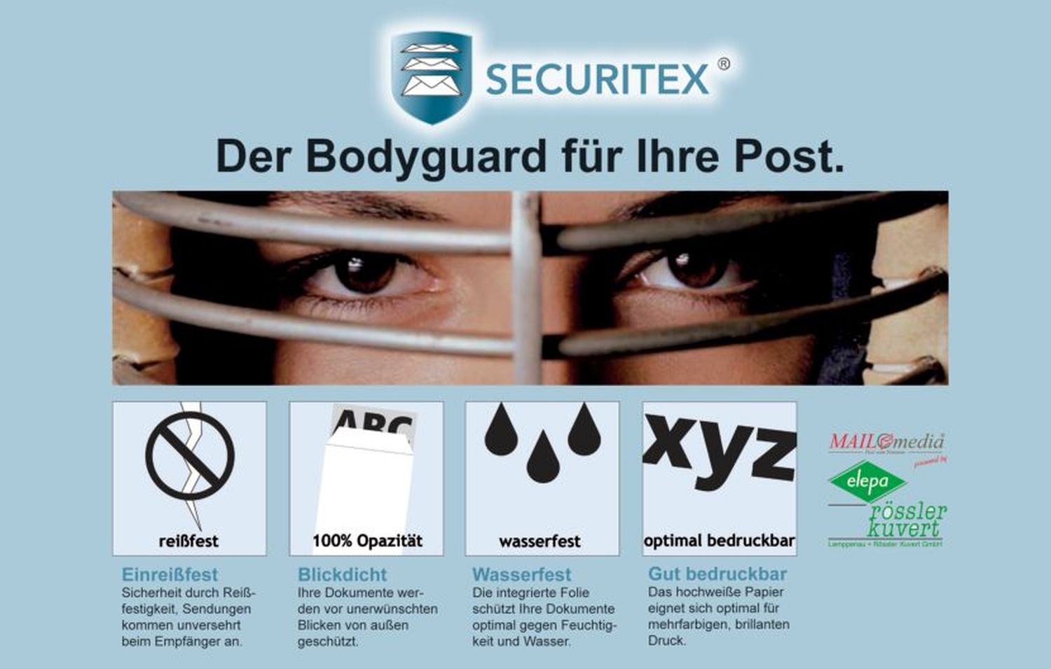 Versandtasche SECURITEX® 30002549, B4, ohne Fenster, 130 g/qm, haftklebend, 5 Stück