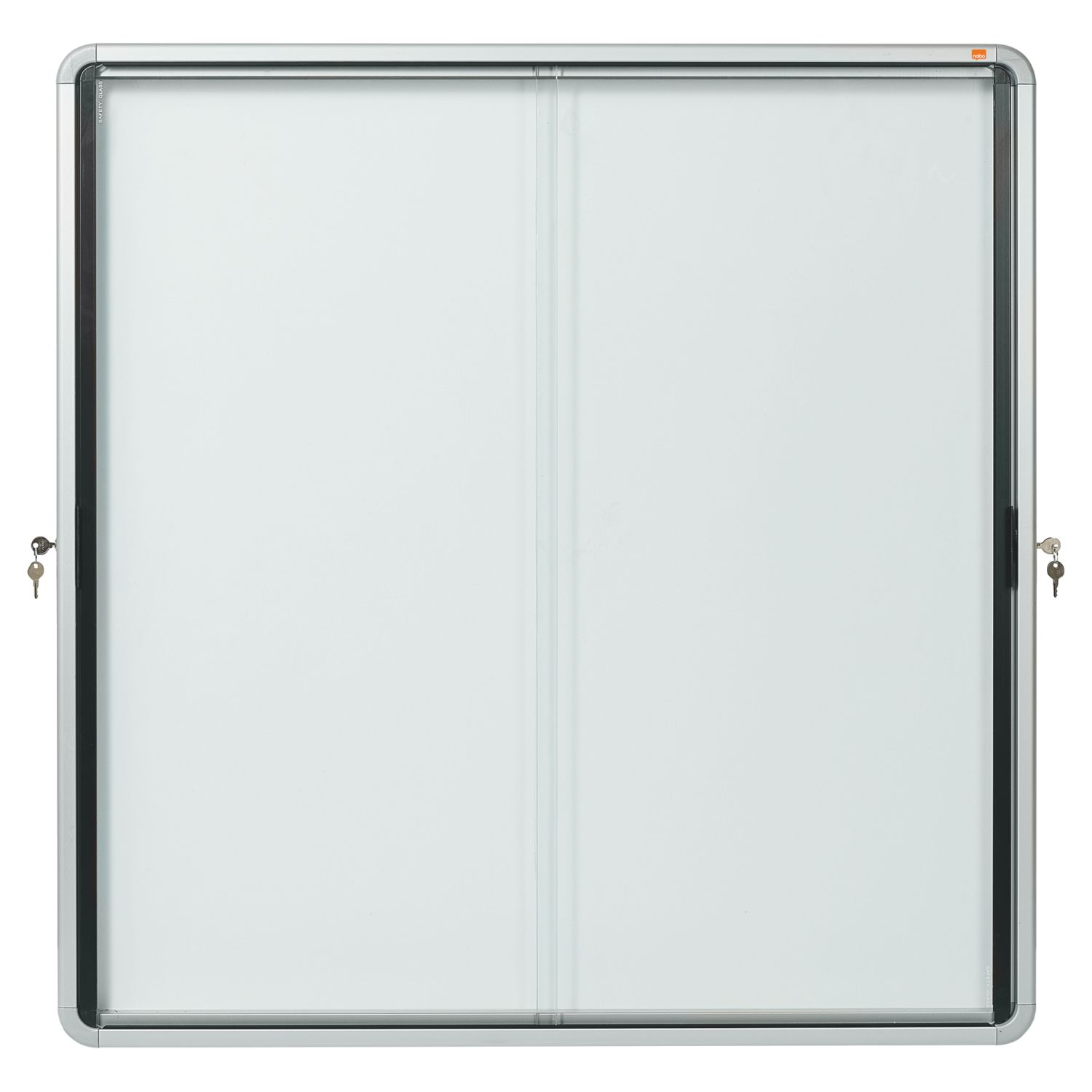 Schaukasten mit Schiebetür - 12x A4, 97,2 x 100,0 x 5,4 cm, weiß, magnethaftend Schaukasten mit Schiebetür - 12x A4, 97,2 x 100,0 x 5,4 cm, weiß, magnethaftend