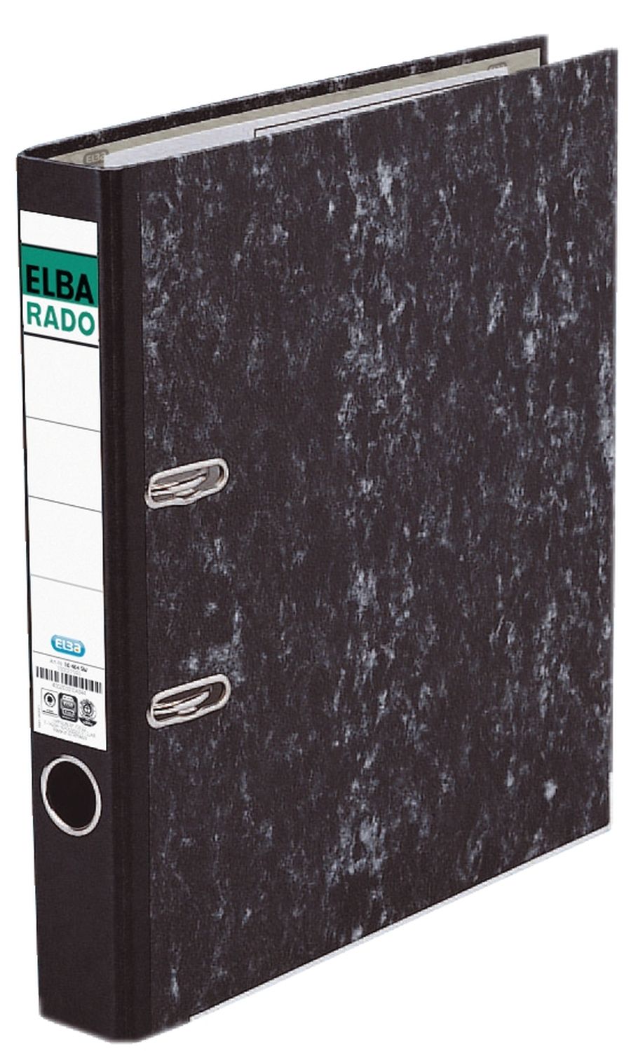 Ordner Elba rado 100555311 (10404) DIN A4, Wolkenmarmor, schmal 50 mm, schwarz