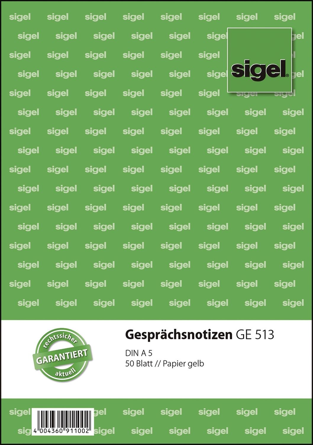 Gesprächsnotizen - A5, Papier gelb, 50 Blatt Gesprächsnotizen - A5, Papier gelb, 50 Blatt