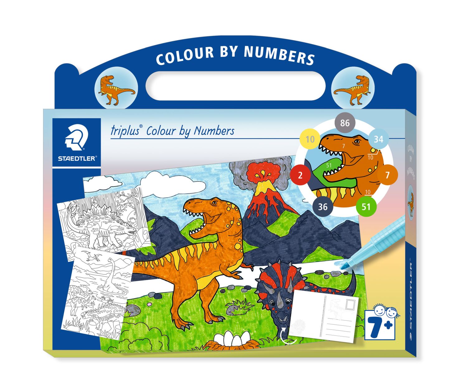 triplus® colour Malset "Malen nach Zahlen" Dinosaurs