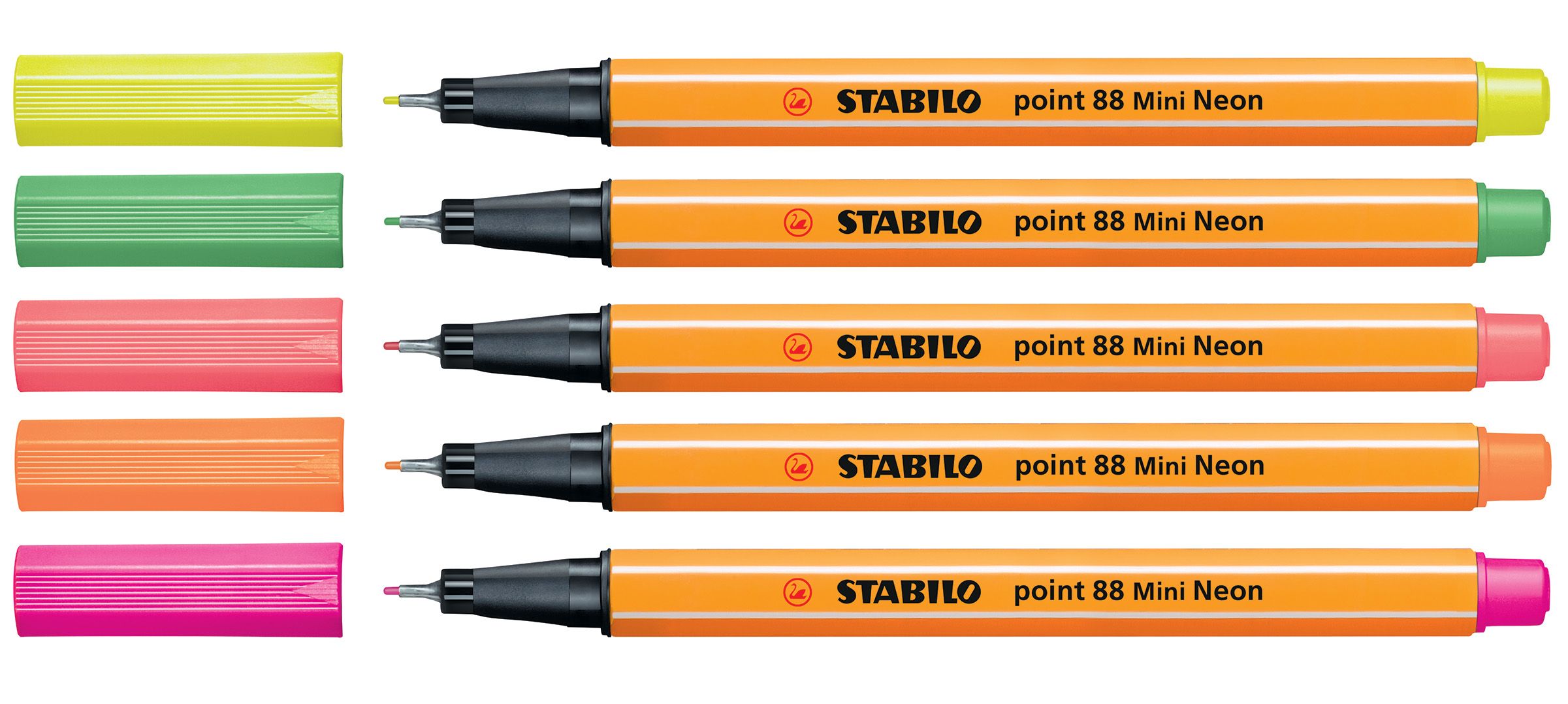 Fineliner - point 88 Mini - 5er Pack - mit 5 verschiedenen Neonfarben Fineliner - point 88 Mini - 5er Pack - mit 5 verschiedenen Neonfarben