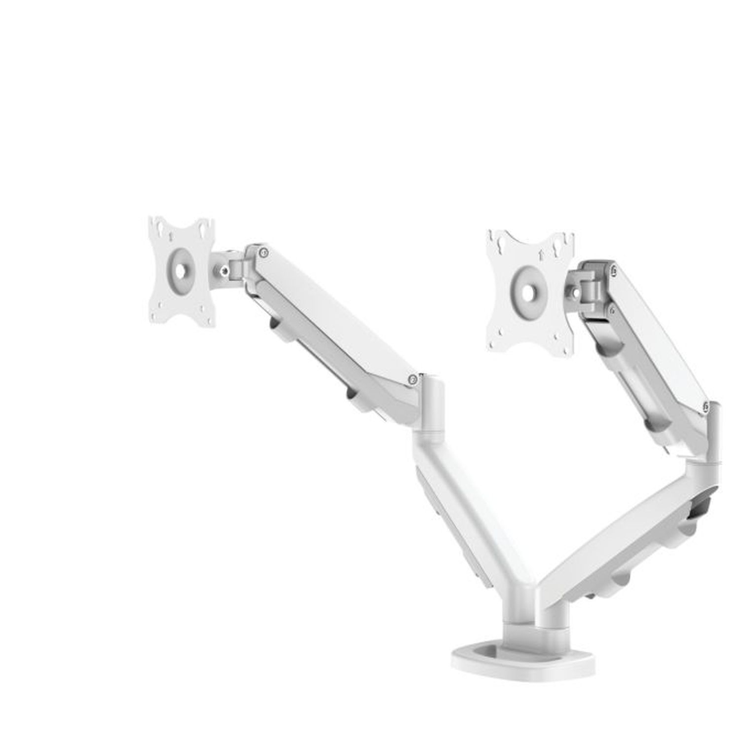 Eppa Series Doppel-Monitorarm - weiß, 8 kg, Klemme oder Kabeldurchführung Eppa Series Doppel-Monitorarm - weiß, 8 kg, Klemme oder Kabeldurchführung
