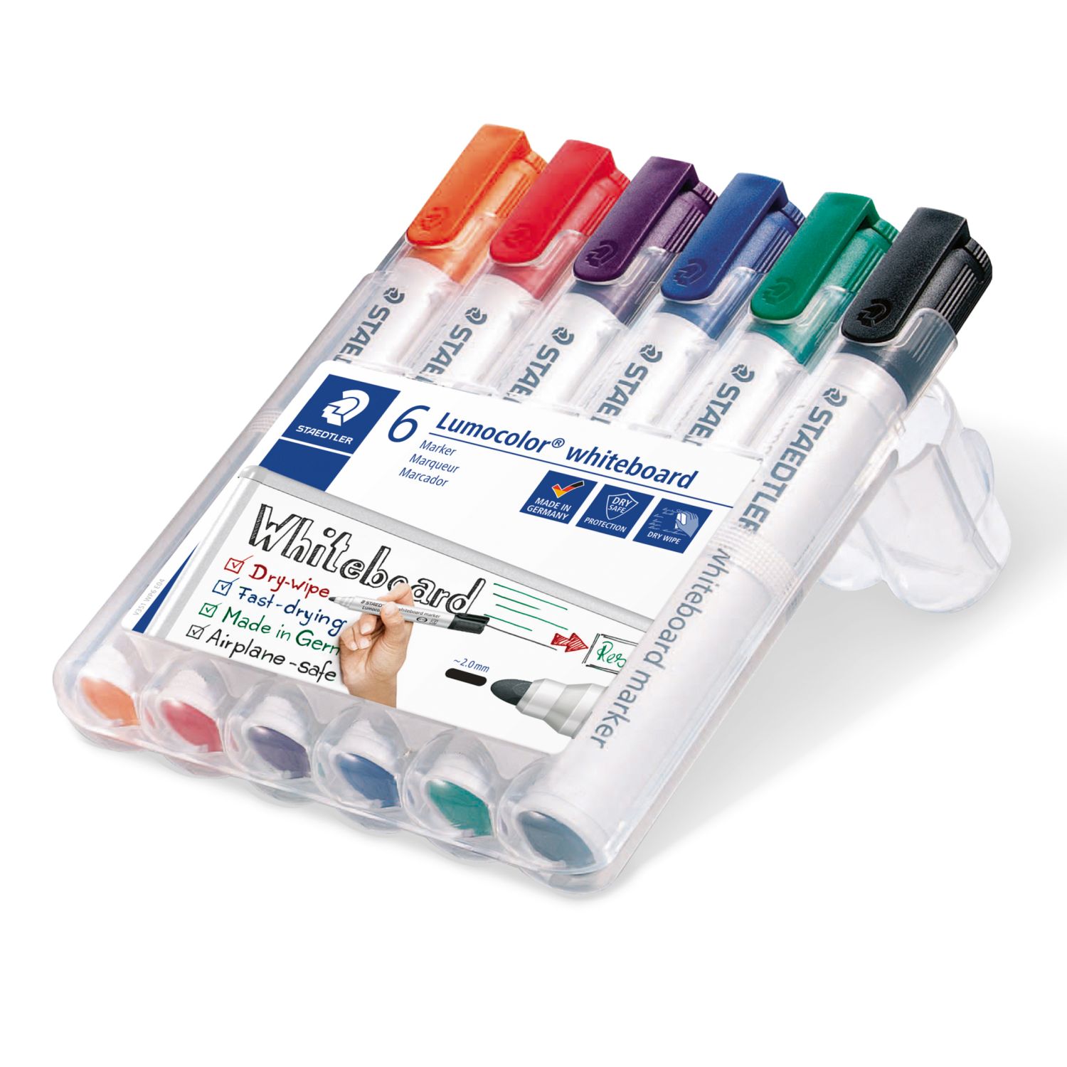 Lumocolor® 351 whiteboard marker - Rundspitze, 6 Farben sortiert Lumocolor® 351 whiteboard marker - Rundspitze, 6 Farben sortiert